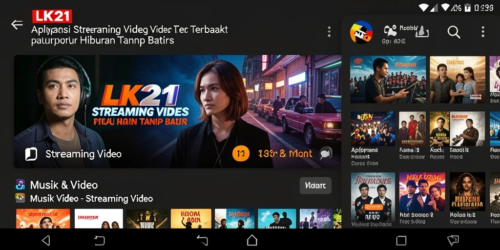 Antarmuka LK21 yang sederhana dan menarik untuk Streaming Video