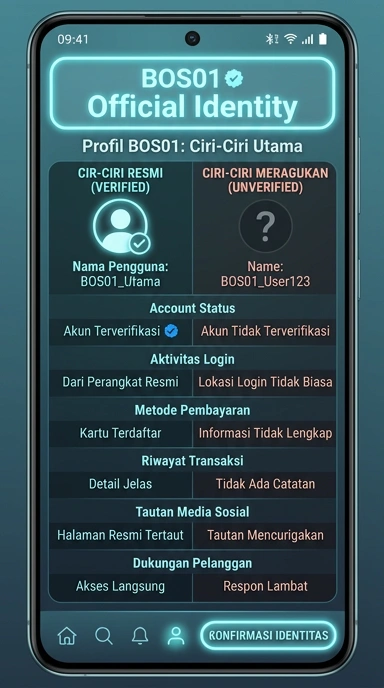 Tampilan kanal resmi bos01