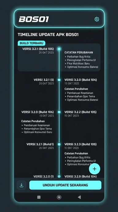 Tampilan riwayat versi bos01